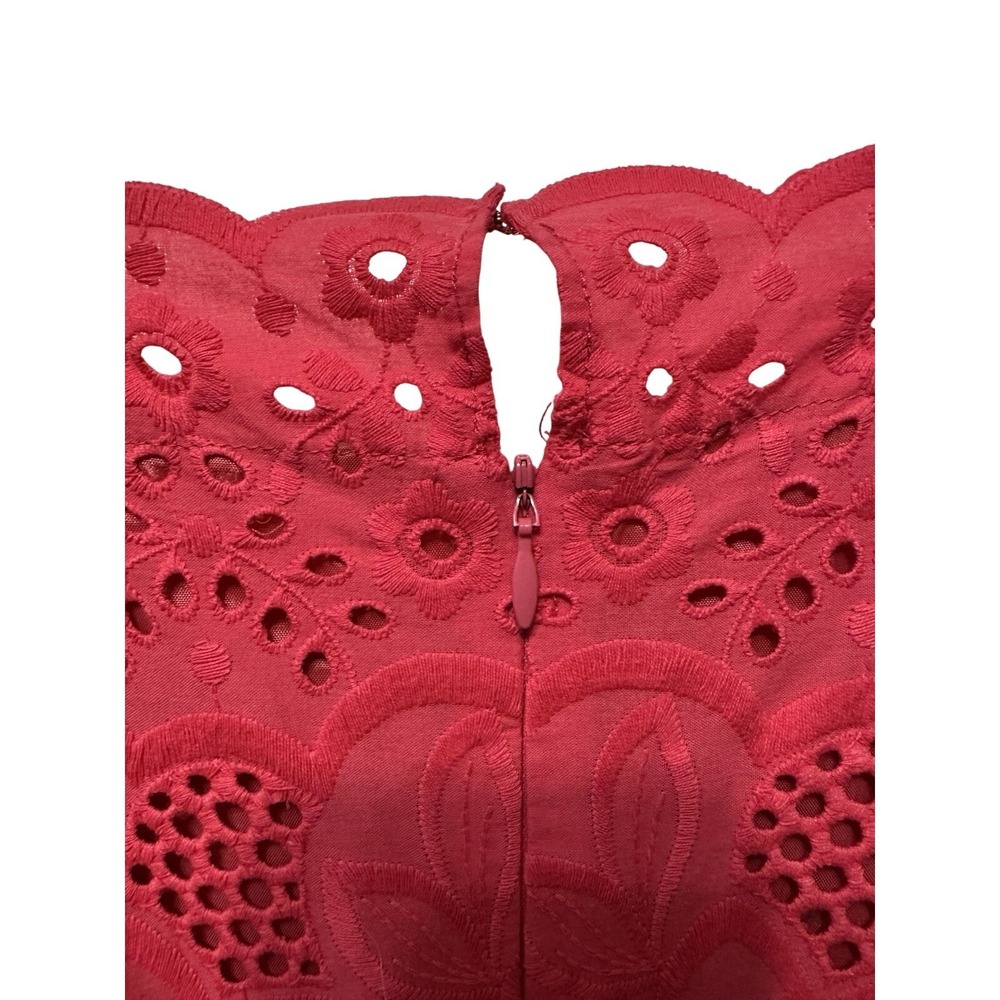 Nanette Leopare Vibrant Pink Eyelet Sleeves Tank Fullly Lined Dress Size 10 - Picture 6 of 8